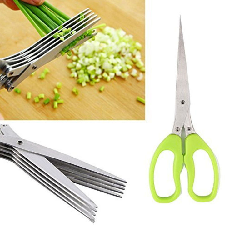 5%20Blade%20Vegetable%20Scissors%20with%20Cleaning%20Comb%20Ideal%20for%20Cut%20Herb%20Spices%20Cooking%20Tools%20Vegetable%20Cutter,%20Random%20Colors%20-%20Image%204