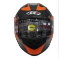 Black/Orange Full Helmet - Sh-600 Brno. 