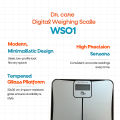 Dr. Care Digital Weighing Scale WS01 | High Precision Weighing Machine with Step-On Technology, Tempered Glass, 180kg Capacity, Weight Tracker for Home & Office Use. 