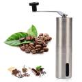 Manual Coffee Grinder Conical Burr Mill Brushed Stainless Steel. 