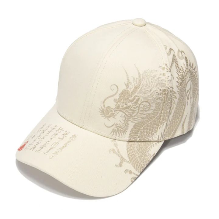 Cap%20Trucker%20Men's%20Gorras%20Outdoor%20100%25%20Cotton%20Baseball%20Cap%20Spring%20Summer%20Chinese%20Dragon%20Design%20Pattern%20Cap%20ParaHombre%20-%20Image%203