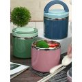 Leakproof Lunch Bento Box Stainless Steel Soup Cup Food Container Thermal Lunch Breakfast Cup 630ML Blue. 