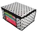 Multipurpose Saree Covers With Zip - Pack of 3 | For Clothes Storage | Packing Covers For Wedding | (Black & White). 