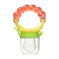 MUMLOVE (1 PC) Baby Fruit Feeding Nipple for Kids with Ring 5 Months+ BPA Free 100% Natural Extract Food Grade, Easy to Grip Easy to Carry Vegetable Nibbler Pacifier for Babies Rattle Handle Teething Toy Feeder for Infant Safely Self Feeding P6107. 