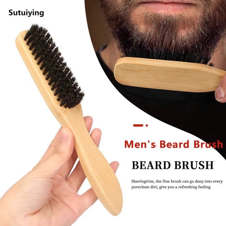 Sutuiying%20Professional%20Boar%20Bristle%20Bamboo%20Men's%20Beard%20Styling%20Brush%20Barber%20Original%20Comb%20Beard%20Brush%20Soft%20Hair%20Cleaning%20Brush%20Broken%20Hair%20Beard%20-%20Image%203