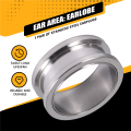 Kqueebee 1 Pair Screw Fit Stainless Steel Ear Plugs Rings Flesh Tunnels Piercing Jewelry Steel Color, 22mm. 