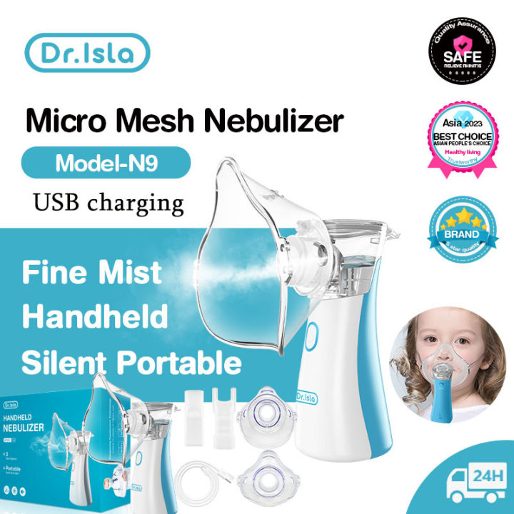 Luxury Dr.Isla Medical Handheld Portable Nebulizer UBS Charging Ultrasonic Nebulizer men Inhaler Cough Phlegm Mesh Nebulizer Machine
