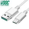 Original 100% Vooc fast Charging Type C Cable for Oppo and All Smartphones Vooc Flash Charge SUPER VOOC TYPE-C DATA CABLE 3.0. 