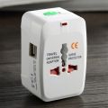 Universal Travel AC Adaptor / All in One International Plug With AU US EU Converter Plug. 