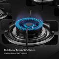 KAFF 3 Burner Built-In-Hobs | Crista CRH 603 | 60cm | Auto Electric Ignition | Black Tempered Glass (8 mm Thick). 
