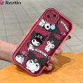 Jizetin for Realme C21 Back Cover Shy Kuromi Ladder Camera Soft Rubber Mobile Phone Case. 