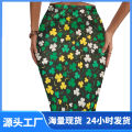 European and American style floral hip skirt over the knee fashion simple skirt new straight tube long slim A- line skirt. 