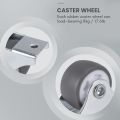 8PCS TPE Caster Wheels Duty Fixed Casters with Rigid Non-Swivel Base Ball Bearing Trolley Wheels Top Plate 1 Inch. 