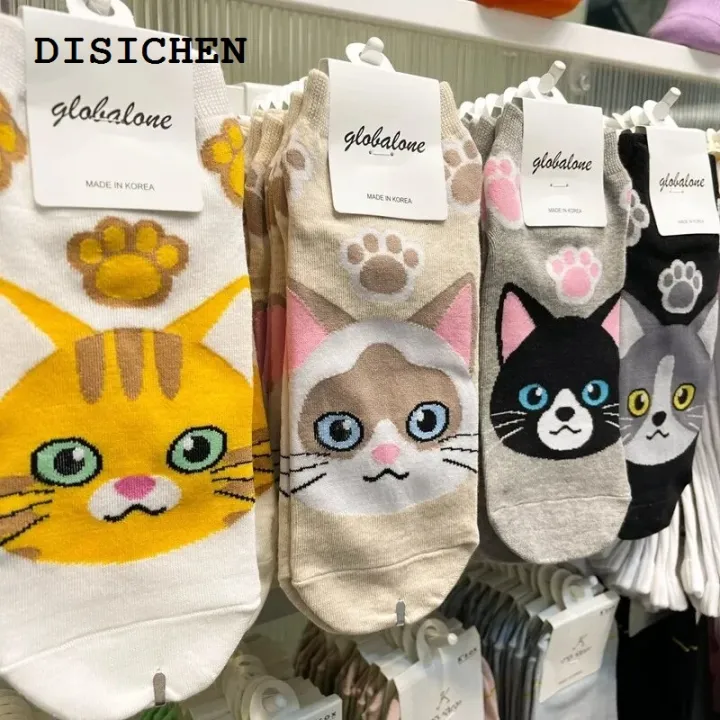 DISICHEN%20New%20style%205/1pairs%20Cartoon%20Cat%20printing%20Socks%20Women%20Cute%20Funny%203D%20Animal%20Paw%20Stockings%20Cotton%20Harajuku%20Kawaii%20Ankle%20Sox%20Calcetines%20-%20Image%205