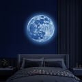 20cm Three-colour Luminous Moon 3D Wall Sticker For Living Room Decor Bedroom Decoration Home Decals Glow In Dark Wallpaper. 