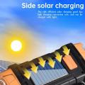 HB-2678 Solar LED Flashlight Portable USB Rechargeable light Waterproof COB Torch Light Powerful Solar Light for Camping Hiking charging light chargeable torch. 