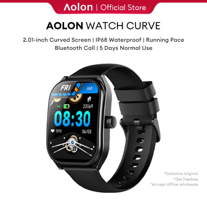 50% discount Aolon New 2.01| Curved Screen Smartwatch Men Call Sports Waterproof Wrist Watches Fitness Bracelet Women Watch Clock Smart Watch