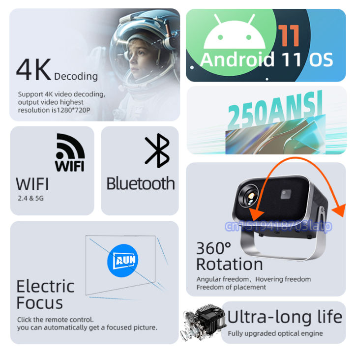 AUN%20A003%20Ultra%20Portable%20Projector%20Mini%20Home%20Theater%20Android%2012%20WIFI%20Bluetooth%20Cinema%203D%20Mirror%20Smart%20Phone%20For%201080P%204K%20Video%20-%20Image%202