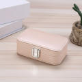 12*7.5*4cm Macaron Jewelry Box Fashion Leather Travel Jewelry Box Portable Ring Jewelry Box for Woman Home Travel. 