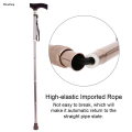 Wenefang 1pcs Folding Wooden Handle Cane Portable Anti-shock Elder Guide 2025 New Walking Stick for Blind People Guide Walking Stick Bronze. 