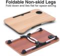 Comfortable Foldable and Portable Multi-Purpose Laptop Table Stand/Study Table/Bed Table/Ergonomic & Rounded Edges/Non-Slip Legs/Engineered Wood/Color. 