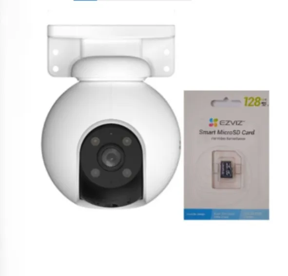 Ezviz 5MP PTZ Outdoor H8 Pro Wireless/Wired IP CCTV With Color Night Vision,Two Way Audio And Sd Card Supported( Ezviz 128 Gb Sd Card Included)