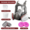1 Set Full Respirator Nuclear Mask with Filters Protection Dust Mask for Painting Protection. 