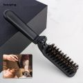 Sutuiying 1PCS Soft Boar Bristle Beard Brush Hairdressing Hair Styling Comb New style For Beard Men's Shaving Brush Fold Beard And Mustache Brush. 