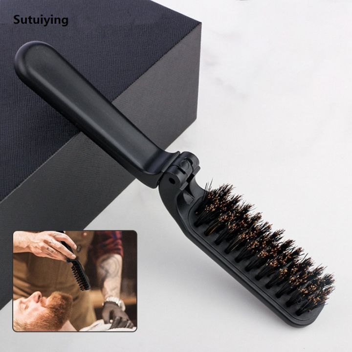 Sutuiying%201PCS%20Soft%20Boar%20Bristle%20Beard%20Brush%20Hairdressing%20Hair%20Styling%20Comb%20New%20style%20For%20Beard%20Men's%20Shaving%20Brush%20Fold%20Beard%20And%20Mustache%20Brush%20-%20Image%202
