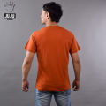 JUJU Wears Rust Colour Nepali Chopper Printed Cotton Tshirt For Unisex. 
