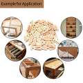 90 Piece Wooden Dowel Pins Straight Groove Wooden Dowel Pins with Beveled Ends Tapered for Furniture Door, M6 M8 M10. 