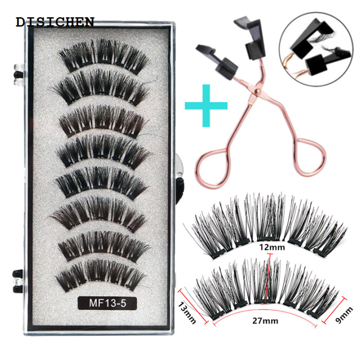 DISICHEN%20Luxury%208%20pcs/2%20pairs%20magnetic%20eyelashes%20with%205%20magnets,%20reusable%20handmade%203D%20mink%20false%20eyelashes%20natural%20with%20magnetic%20tweezers%20-%20Image%208