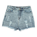Blue Jeans Gunz Design Half Pant For Women. 