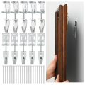 Home Organization Solution - 10 Pcs Picture Hangers with Adjustable J Hooks for Hanging Mirrors. 