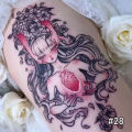 Dark Tattoo Stickers Waterproof Long-lasting Tattoo Stickers Body Hand-painted Art Paste Painting Tattoo Women Men. 