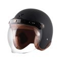 Axor jet Leather Half Face Single Visor ECE/DOT Certified Helmet. 