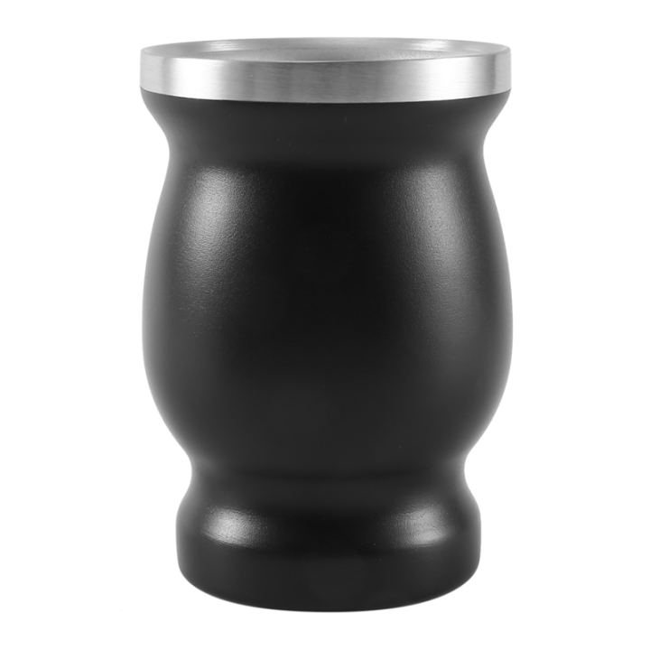 Stainless%20Yerba%20Mate%20Gourd%20Tea%20Cup%20Set%20Coffee%20Water%20Cup%208Oz%20Black%20-%20Image%202