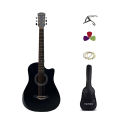 Medellin 38” Acoustic Guitar with Matt finish (Black). 