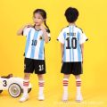 Miami Messi Jersey Children's Soccer Kit Set C Argentina World Cup Team Uniform for Girls and Boys Elementary School Students. 