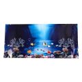 6X Blue Fresh Sea Background Aquarium Ocean Landscape Poster Fish Tank Background. 