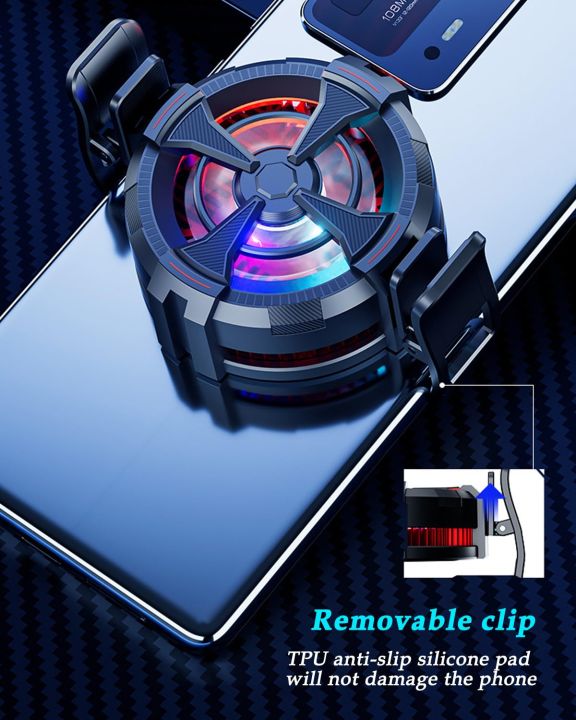 AL12 Magnetic Semiconductor Radiator Game Cooler Cell Phone Gaming Accessories Cooling Fan For Gaming