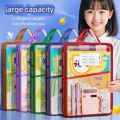 Portable Multi Layer Mesh Document Bag Simple Design Transparent Study Material Storage Bag Large Capacity File Organizer for Student Use. 