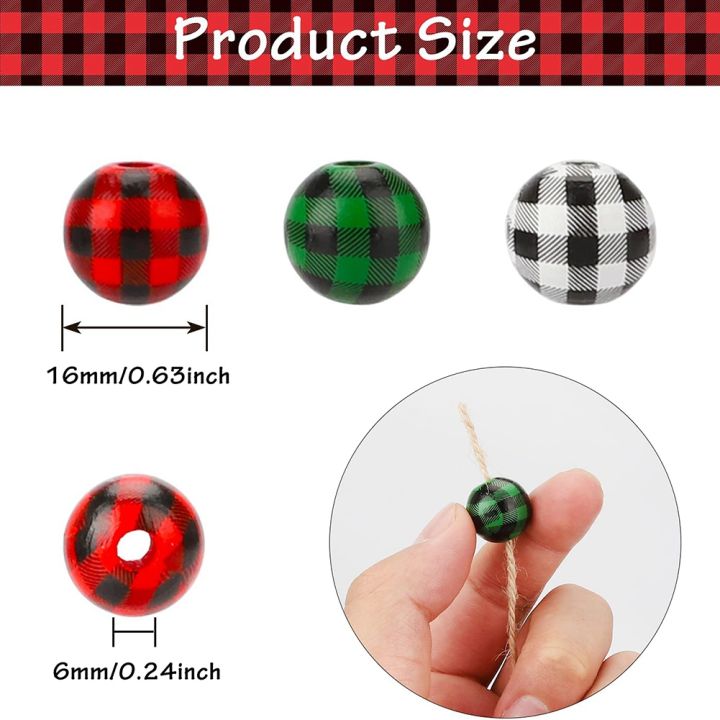 NAMUNY%20120%20Pcs%20Wooden%20Beads,%20Print%20Wood%20Beads%20Handmade%20Round%20Rustic%20Farmhouse%20Wood%20Beads%20(16Mm)%203%20Colors%20-%20Image%205