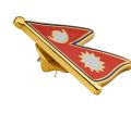 Nepali Flag Lapel Pin Badge, Solid Brass, Life Time Durability, Anti-spin Spur, For Patriotic Nepalese, Customised for Company/BFIs. 