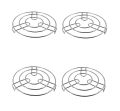 Stainless Steel Heavy Pot Stand 4pcs. 