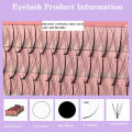 Anlinnet Professional Makeup 60 clusters Personal Cluster Eyelash Single tuft of M sandwich eyelash Grafting False Eyelashes. 