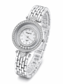 Silver Stainless Steel Eliyina Luxury Silver Moving Crystal Watch for Women - Dancing Diamond Heart Design - Jewelry Bracelet Watch || Sold By Watch House. 