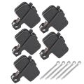 5 Pairs Durable Resin Semimetal Disc Brake Pads Black Lightweight Brake Pad Set Easy To Install 30mm Electromobile Brake Pads For Mountain Bikes,Road Bikes. 