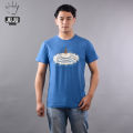 JUJU Wears Blue Melange Colour Boudha Printed Cotton Tshirt For Unisex. 