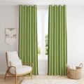 1 Piece Silk Pattern Green Colour Window Curtain (4x7 foot size). 